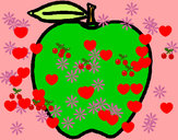 Dibujo manzana pintado por Sofia1203