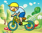 Dibujo Niño ciclista pintado por hhjk
