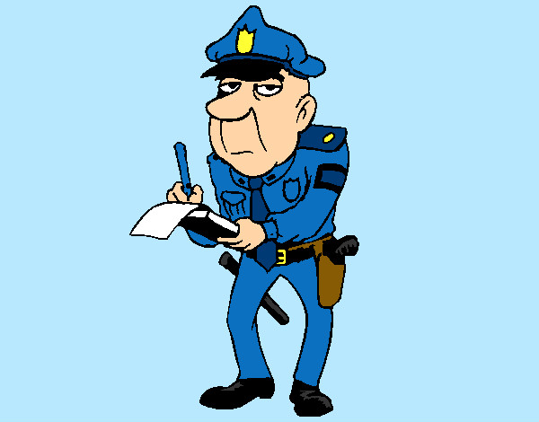 Dibujo Policía haciendo multas pintado por miguel1999