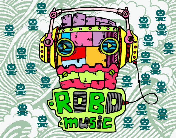 Dibujo Robot music pintado por grace686
