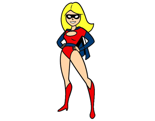 Dibujo Superheroina pintado por Mariamoren