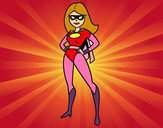 Dibujo Superheroina pintado por Partygirl