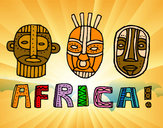 Dibujo Tribus de África pintado por wotiiinti
