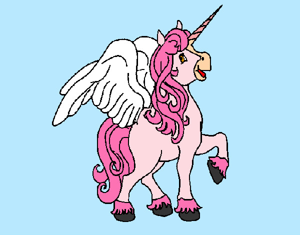 Dibujo Unicornio con alas pintado por Lucia04