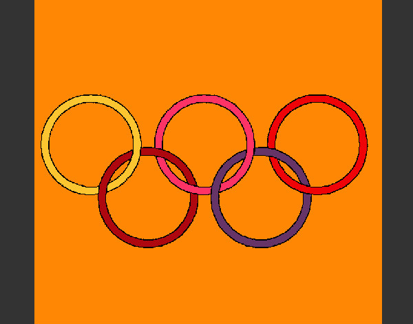 Dibujo Anillas de los juegos olimpícos pintado por suypeque