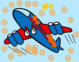 Dibujo Avión rápido pintado por RICKAZA
