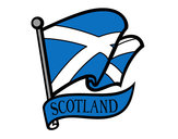 Dibujo Bandera de Escocia pintado por nain