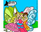 Dibujo Barbie y sus amigas en hadas pintado por ericarive
