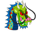 Dibujo Cabeza de dragón 1 pintado por eljakemix