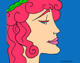 Dibujo Cabeza de mujer pintado por elisan