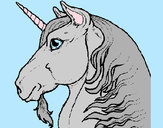 Dibujo Cabeza de unicornio pintado por Aliwuapa