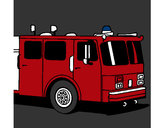 Dibujo Camión de bomberos pintado por javinico