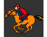 Dibujo Carrera de caballos pintado por mendezgi