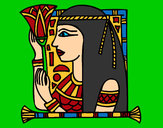 Dibujo Cleopatra pintado por eluney