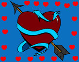 Dibujo Corazón con flecha pintado por mili222
