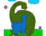 Dibujo Dinosaurios pintado por cyndien