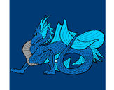Dibujo Dragón de mar pintado por bartololeo