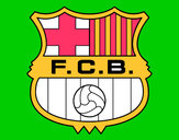 Dibujo Escudo del F.C. Barcelona pintado por lauti4