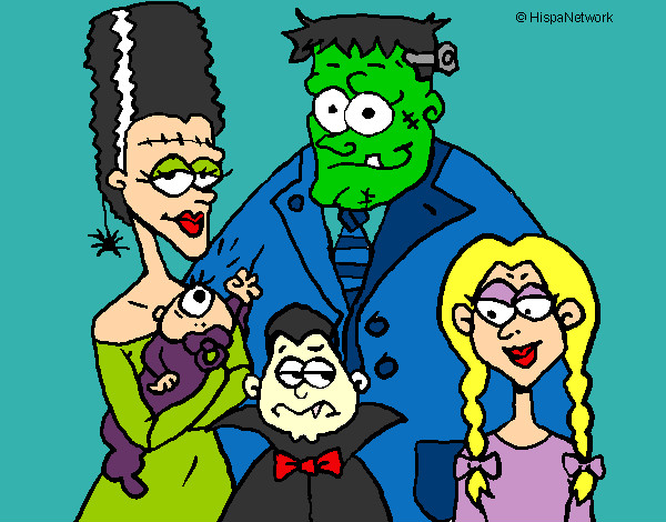 Dibujo Familia de monstruos pintado por Lucia04