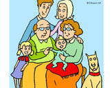 Dibujo Familia pintado por tetenegro