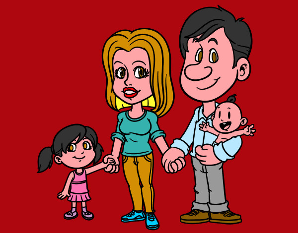 Dibujo Familia feliz pintado por marialala