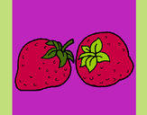 Dibujo fresas pintado por mayatencio