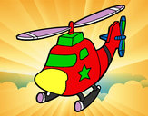 Dibujo Helicóptero con una estrella pintado por leogasa
