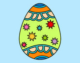 Dibujo Huevo con estrellas pintado por ynes