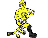 Dibujo Jugador de hockey sobre hielo pintado por camilaarau