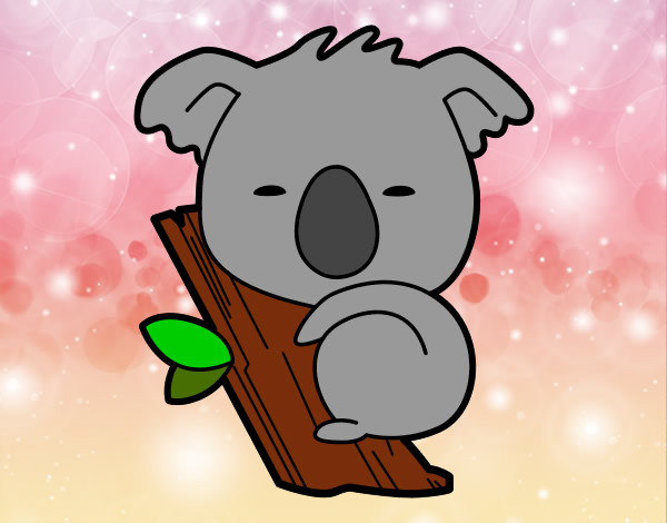 Dibujo Koala bebé pintado por superizaro