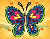 Dibujo Mandala mariposa pintado por samanta10