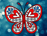 Dibujo Mandala mariposa pintado por valeriaf7