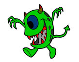 Dibujo Monstruo con un ojo pintado por stivencin1