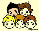 Dibujo One Direction 2 pintado por dariannys