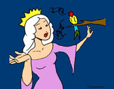 Dibujo Princesa cantando pintado por elisan