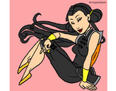 Dibujo Princesa ninja pintado por yola-2