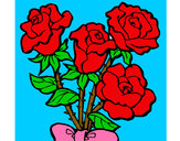 Dibujo Ramo de rosas pintado por 33331040