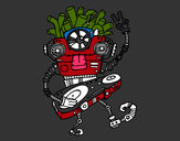 Dibujo Robot DJ pintado por diegoalber