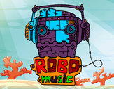 Dibujo Robot music pintado por fucuma16