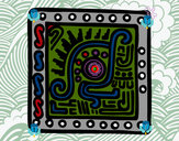 Dibujo Símbolo maya pintado por dominguez