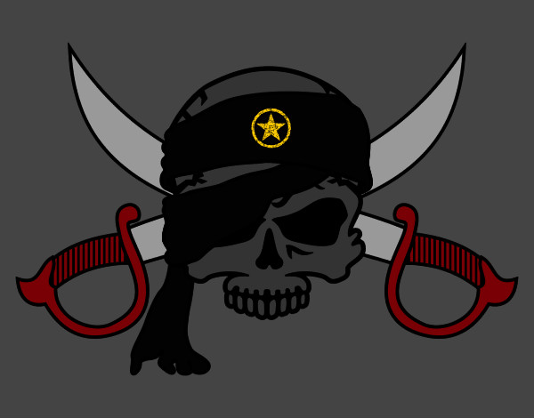 Dibujo Símbolo pirata pintado por kat08