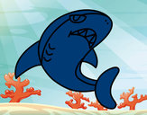 Dibujo Tiburón nadando pintado por fucuma16