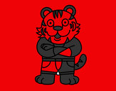 Dibujo Tigre vestido pintado por justn 