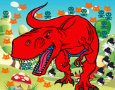 Dibujo Tiranosaurio Rex enfadado pintado por fucuma16