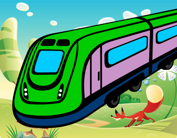 Dibujo Tren de alta velocidad pintado por JERRY26