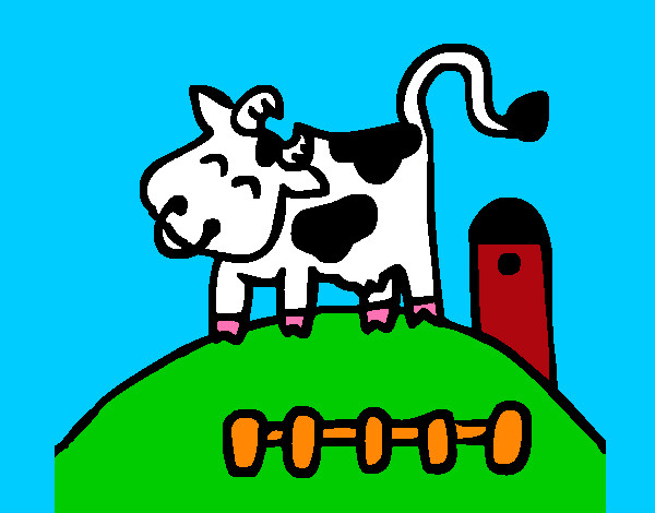 Dibujo Vaca feliz pintado por davitd