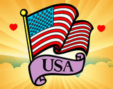 Dibujo Bandera de los Estados Unidos pintado por weba567