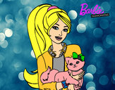 Dibujo Barbie con su linda gatita pintado por hhjk