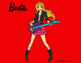 Dibujo Barbie guitarrista pintado por OrianaC