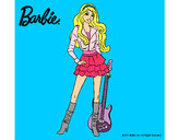 Dibujo Barbie rockera pintado por chanitha